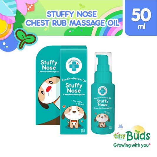 Remedies Stuffy Nose Natural Baby Chest Rub Massage Oil 50ml