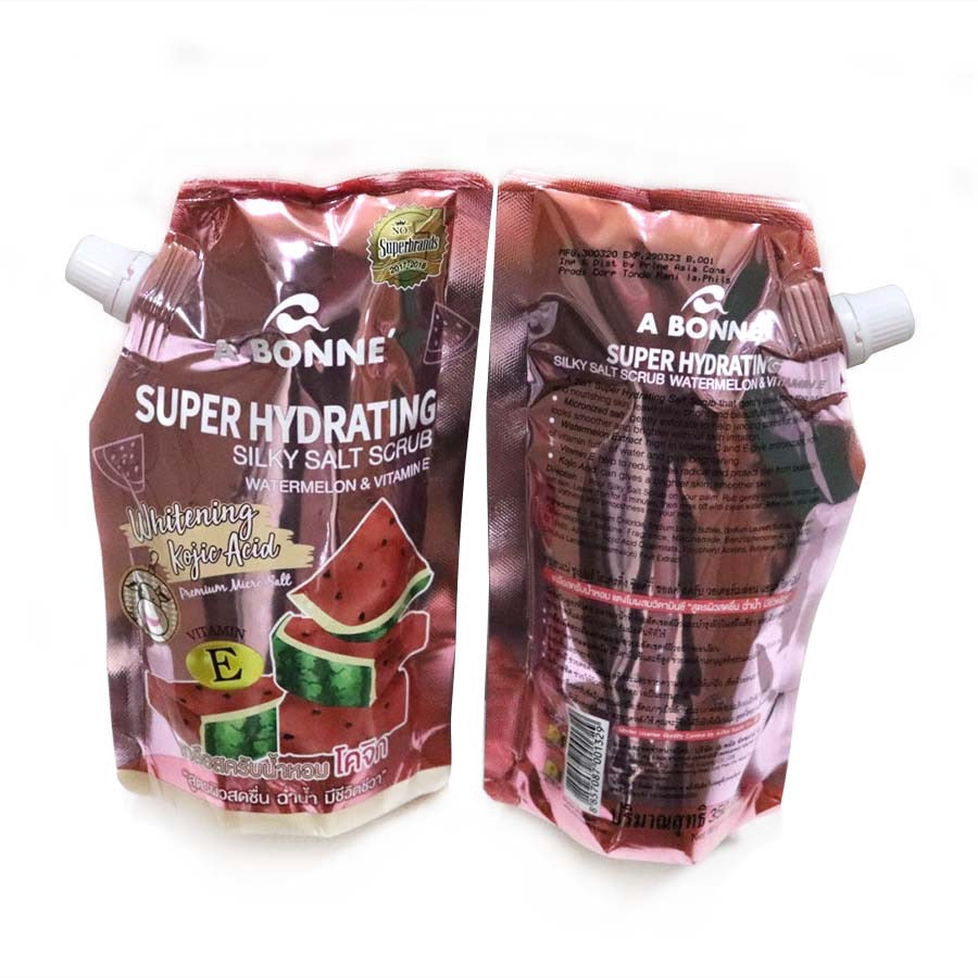 Super Hydrating Silky Salt Scrub 350G - Watermelon & Vitamin E - La Belleza AU Skin & Wellness