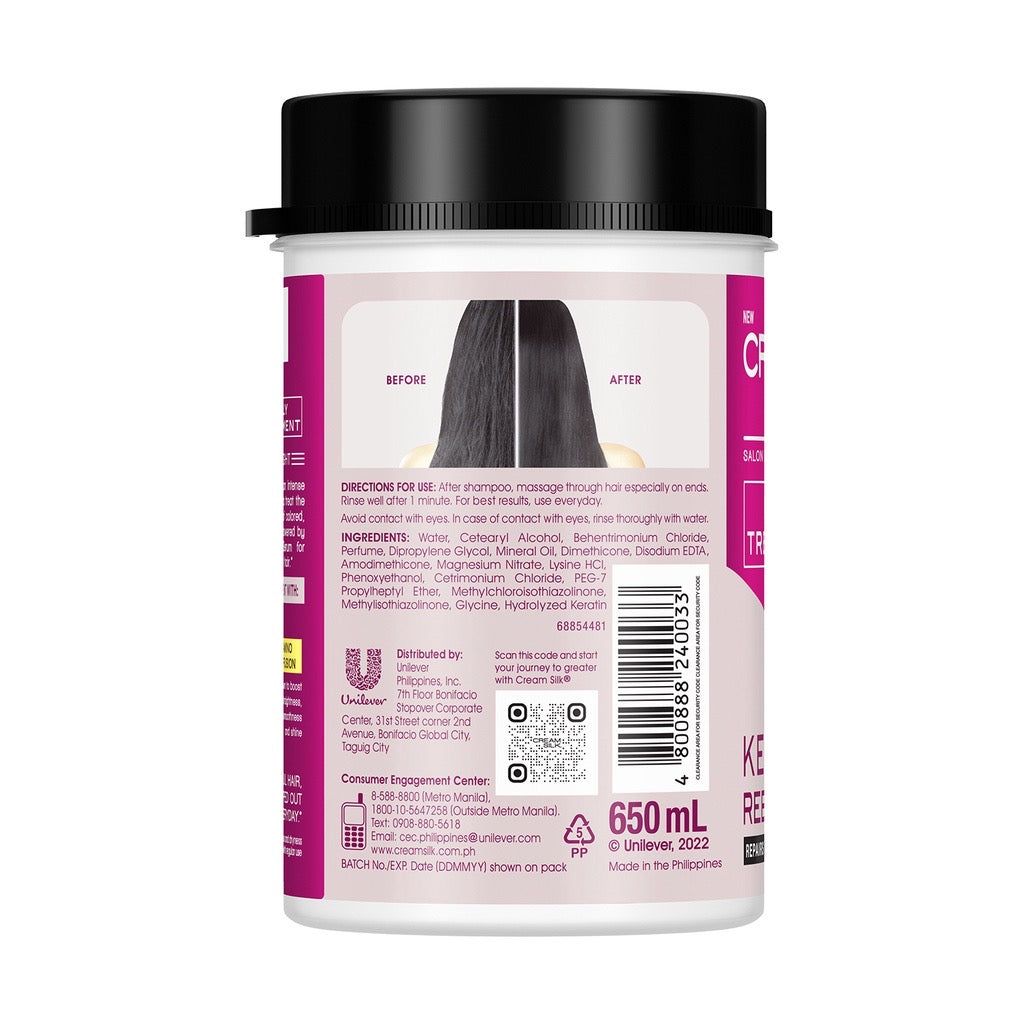 CREAMSILK Treatment Keratin Rebond Straight 650ml - La Belleza AU Skin & Wellness