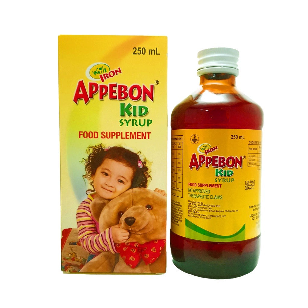 APPEBON Kid Syrup with Iron 250ml (EXP Oct 2024) - La Belleza AU Skin & Wellness