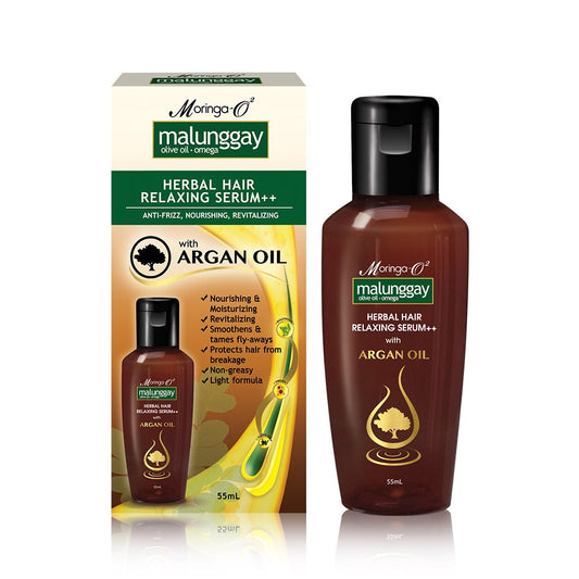 Moringa-O2 Herbal Hair Relaxing Serum with Argan Oil (Leave-on Conditioner) 55ml - La Belleza AU Skin & Wellness