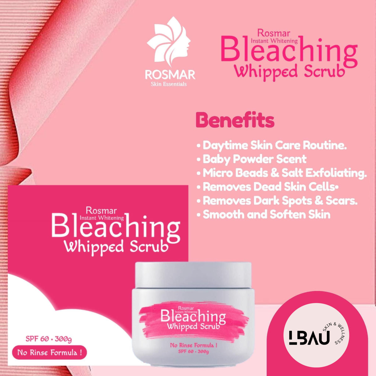 Rosmar Bleaching Whipped Scrub 300g | La Belleza AU Skin & Wellness