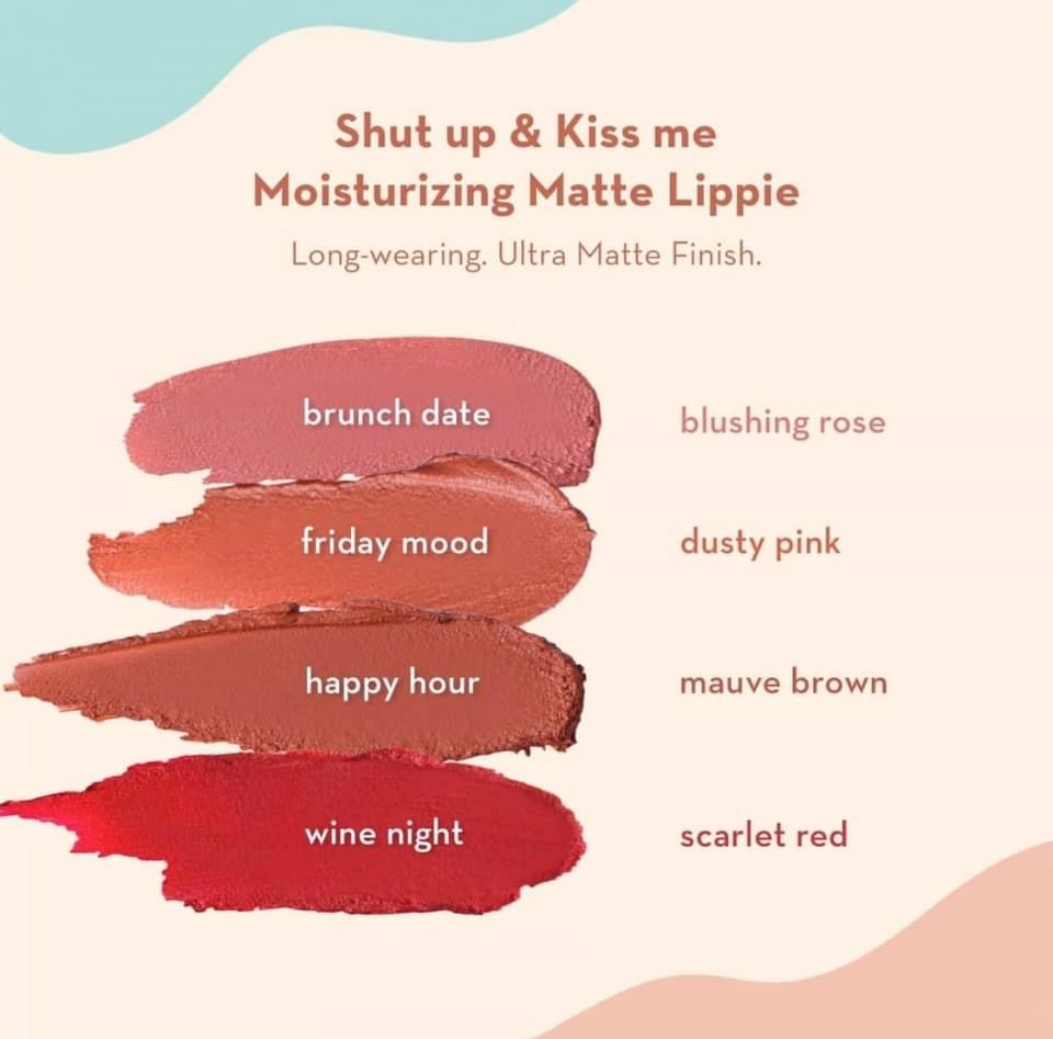 Happy Skin Shut Up & Kiss Me Moisturizing Matte Lippie - La Belleza AU Skin & Wellness