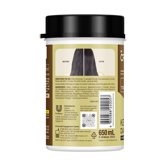 CREAMSILK Daily Treatment DAMAGE REPAIR KERATIN + COLLAGEN 650ml - La Belleza AU Skin & Wellness