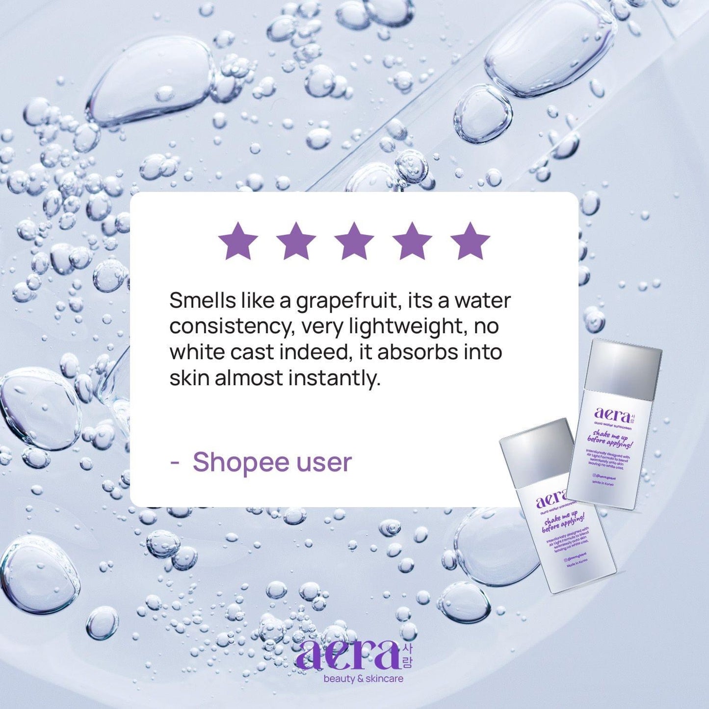Aera x Bela Aura Water Sunscreen SPF50 50ml by IWhite Korea