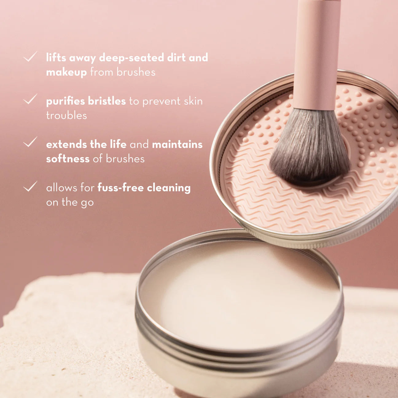 Happy Skin Makeup Brush Cleaner (Soap + Silicone Mat)