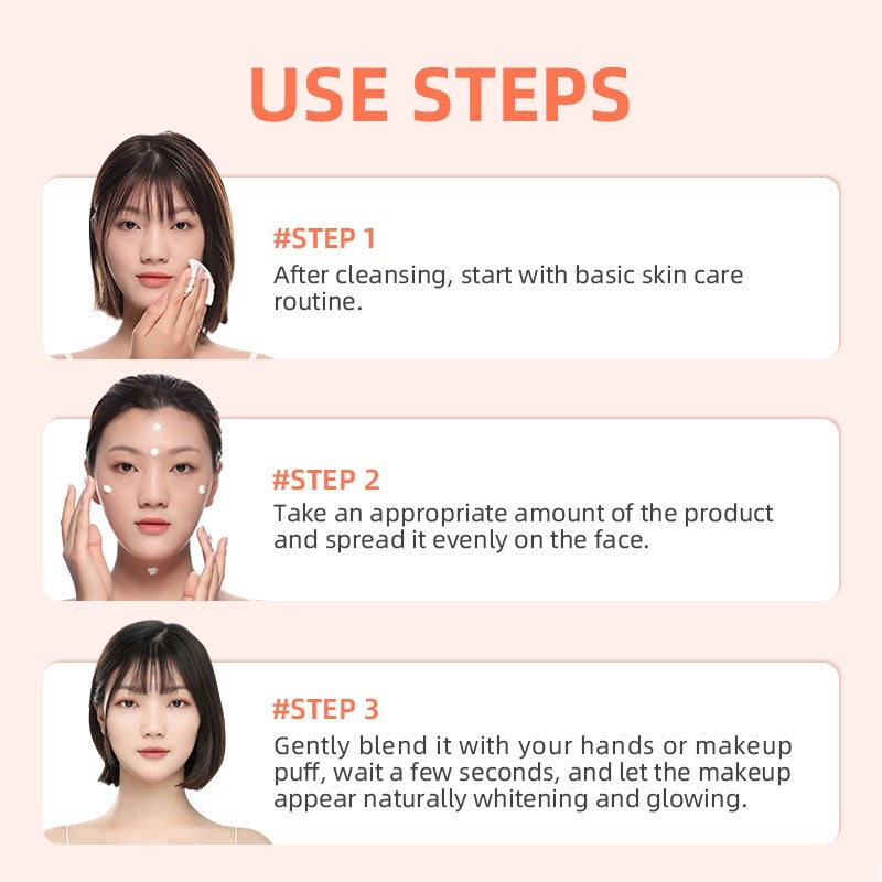 Gluta Facial Whitening Lazy Moisturizing Cream Brighten Skin Tone 30g