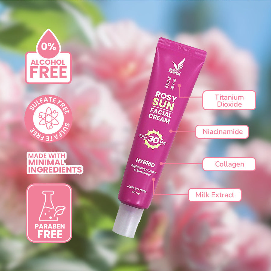 Rosy Sun Facial Cream Tube with SPF30 40ml