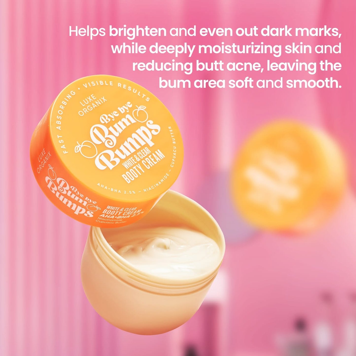 Luxe Organix Bum Bumps Booty Cream | Booty Scrub 285g