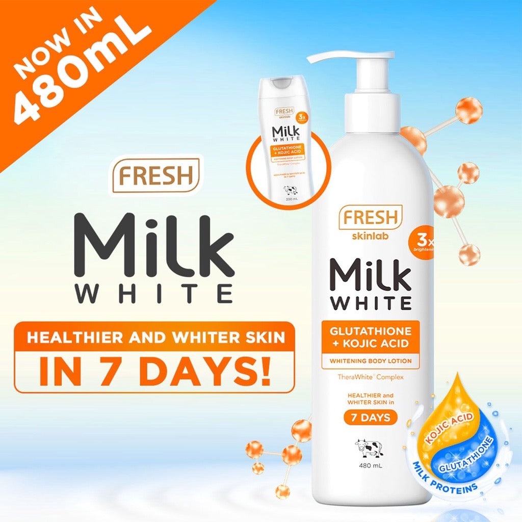 Fresh Skinlab Milk White Glutatione + Kojic Whitening Body Lotion 480ml