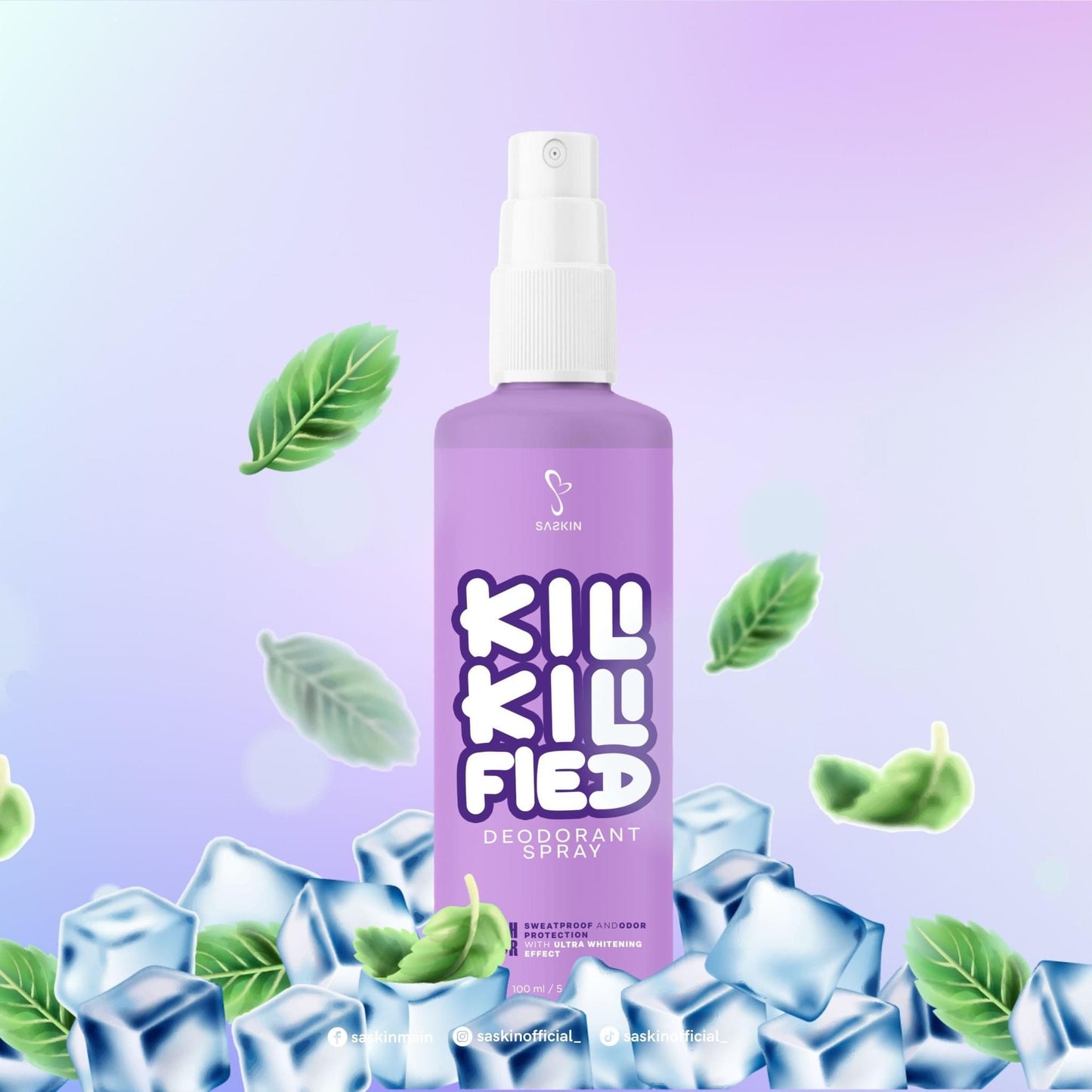 SASKIN Kili-Kili Fied Deodorant Spray 100ml (EXP Apr 2026)