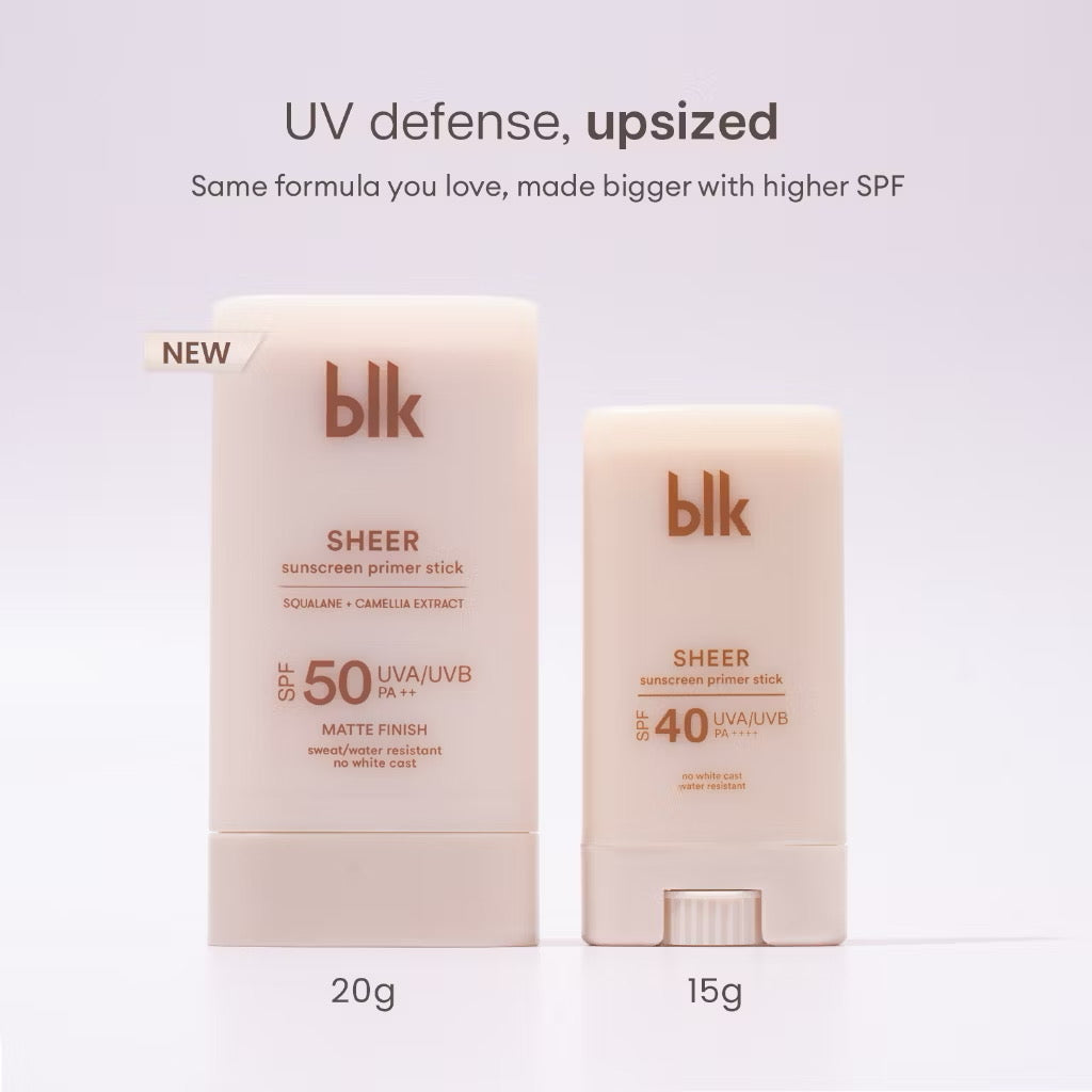 BLK Cosmetics Universal Sheer Sunscreen Primer Stick SPF 40 UVA/UVB PA++++ (15g/20g)
