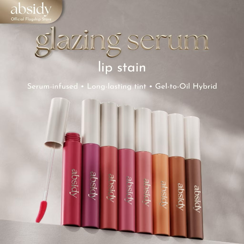 Glazing Serum Lip Stains Makeup Lip Oil/Lip Tint Long Lasting Waterproof with Cooling Effect