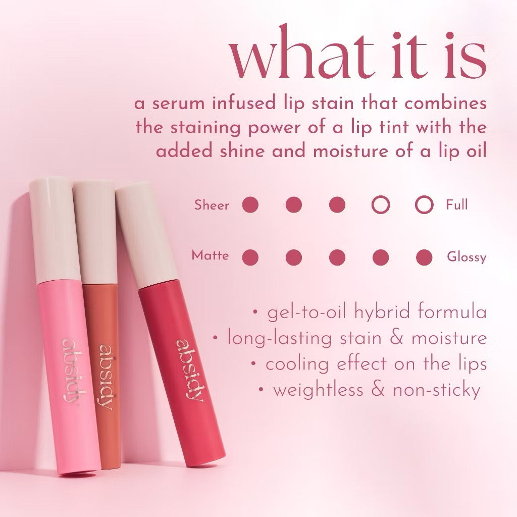 Glazing Serum Lip Stains Makeup Lip Oil/Lip Tint Long Lasting Waterproof with Cooling Effect