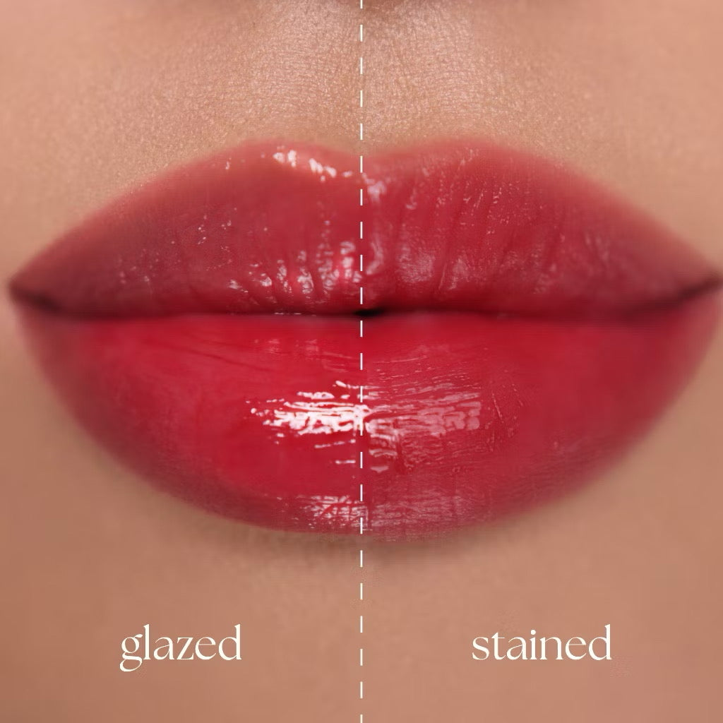 Glazing Serum Lip Stains Makeup Lip Oil/Lip Tint Long Lasting Waterproof with Cooling Effect