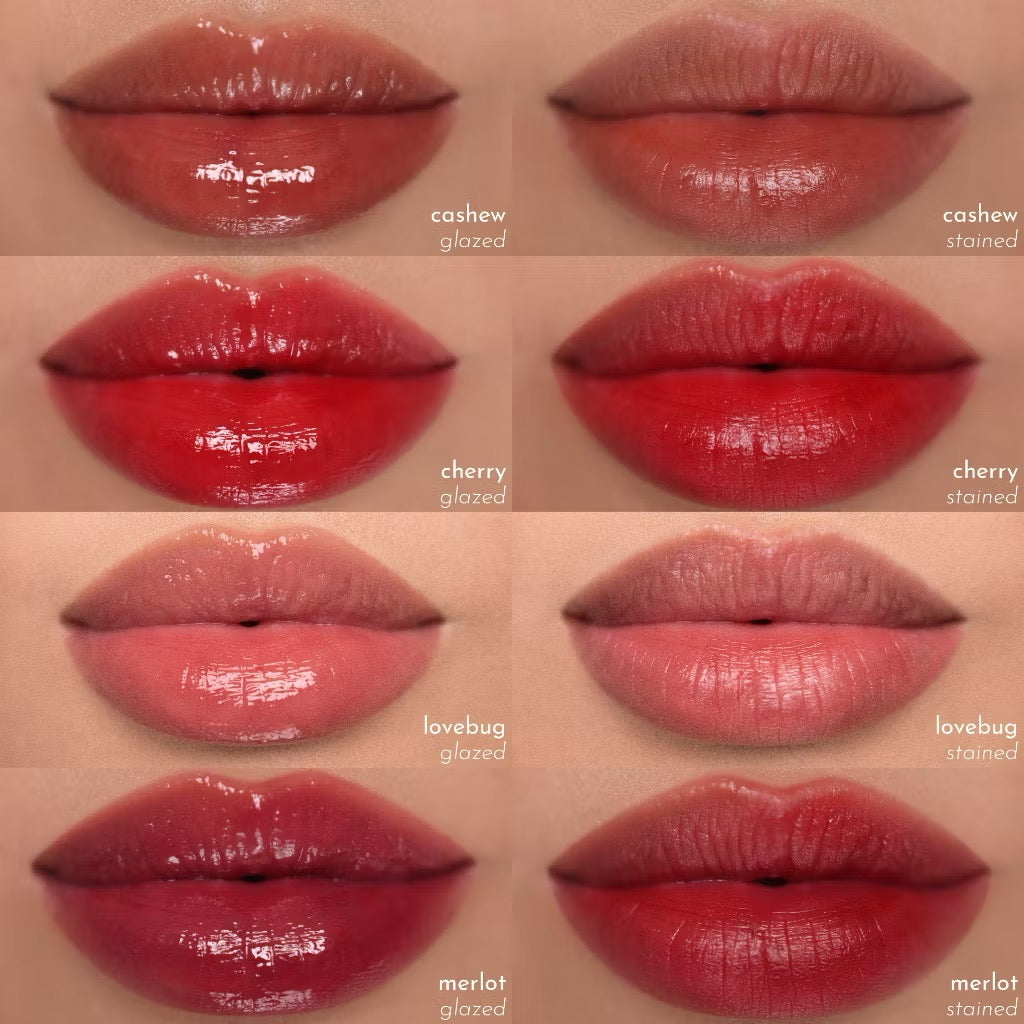 Glazing Serum Lip Stains Makeup Lip Oil/Lip Tint Long Lasting Waterproof with Cooling Effect