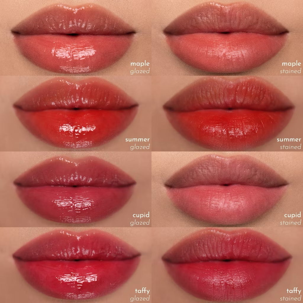 Glazing Serum Lip Stains Makeup Lip Oil/Lip Tint Long Lasting Waterproof with Cooling Effect