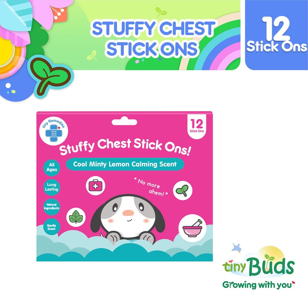 Tiny Buds Stuffy Chest Stick Ons 12 stickers