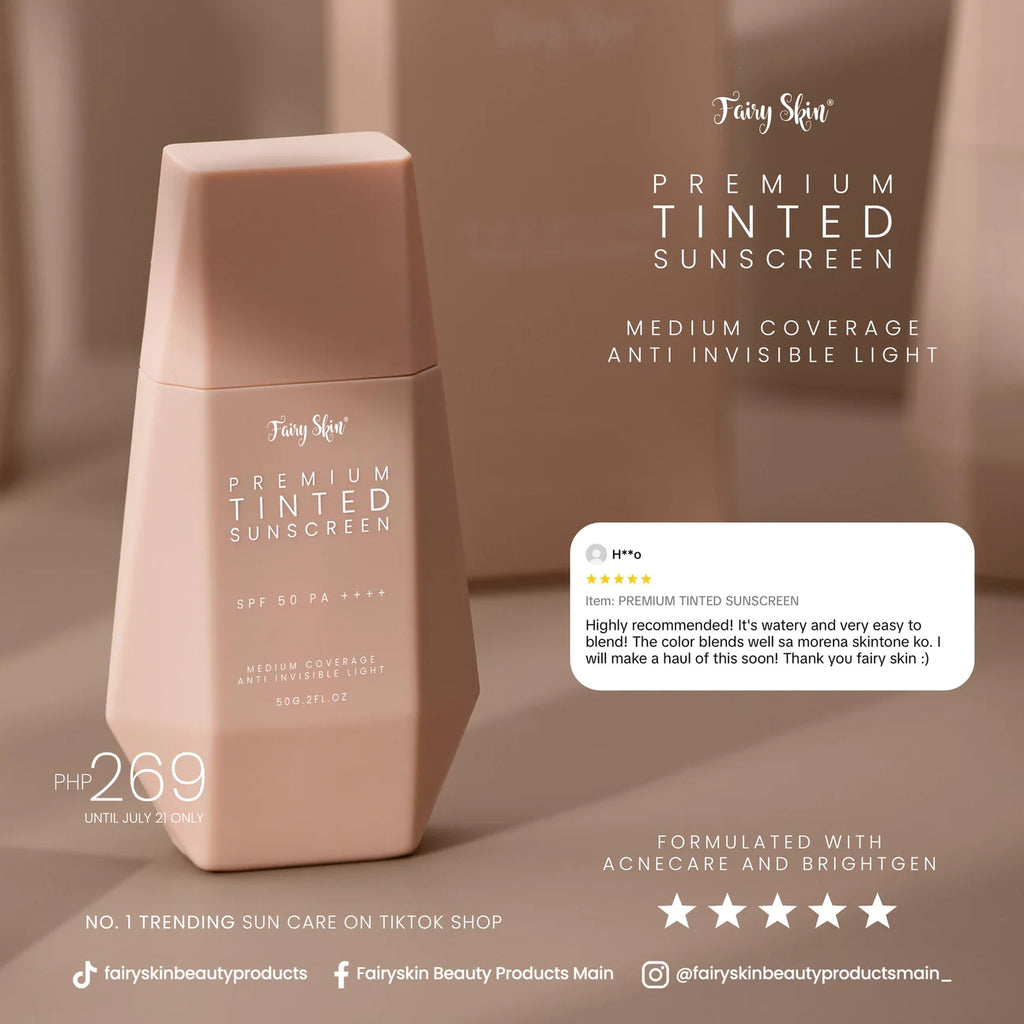 Fairy Skin Premium Tinted Sunscreen SPF 50 PA++++