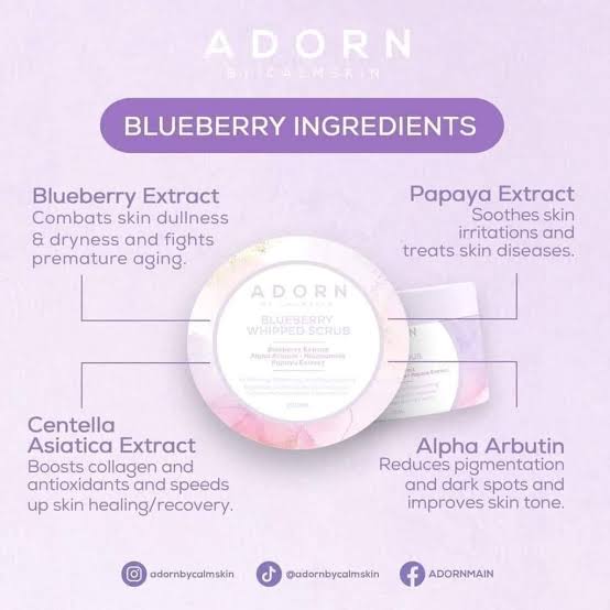 ADORN by CalmSkin Blueberry Whipped Scrub 250 ml