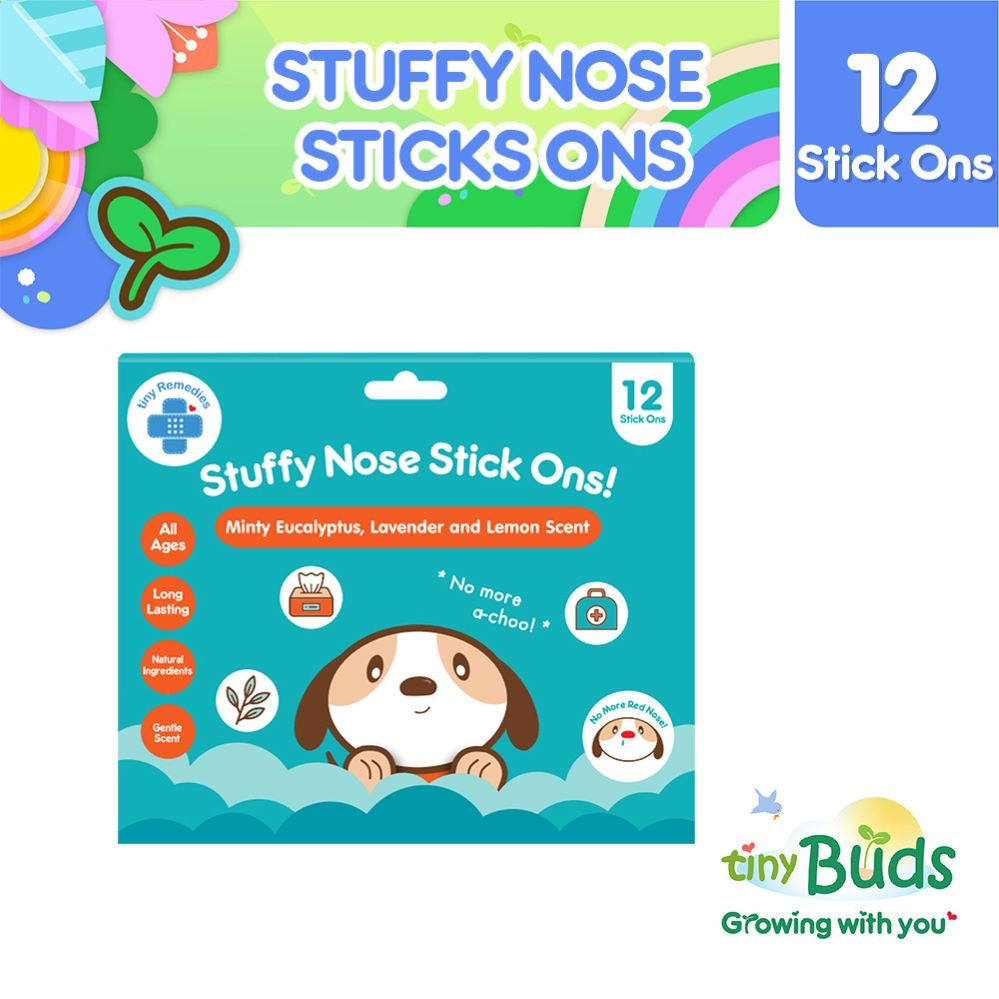 Tiny Buds Stuffy Nose Stick Ons (12 stickers)