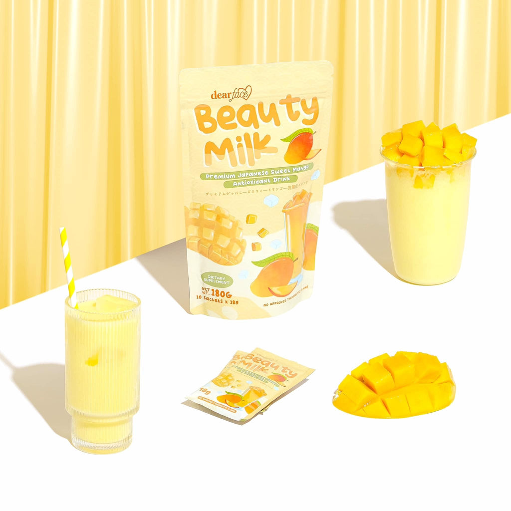 Dear Face Beauty Milk  50000mg Flavored Collagen Drink (Strawberry/Melon/Lychee/Banana) 10s