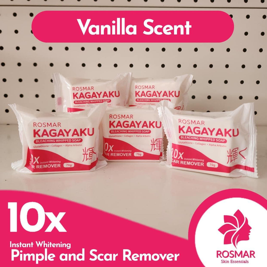 Rosmar Kagayaku Bleaching Whipped Soap 10x Instant Whitening  Scar Remover (10 x 70g / box)