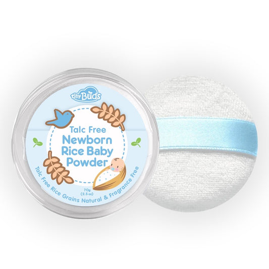 Newborn Rice Baby Powder with Puff 70g