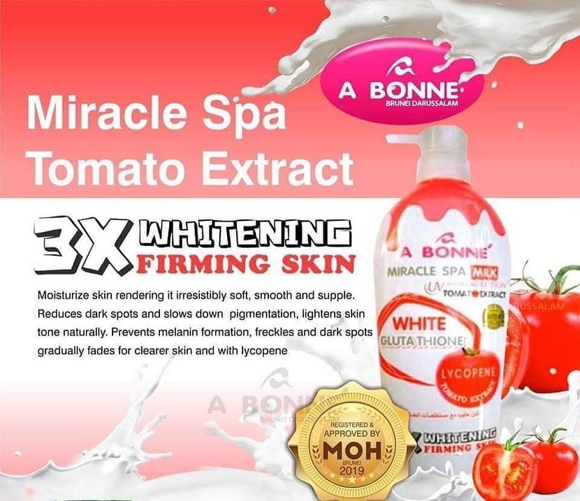 Miracle Spa Milk Tomato Extract Mixed UV Whitening Lotion - La Belleza AU Skin & Wellness