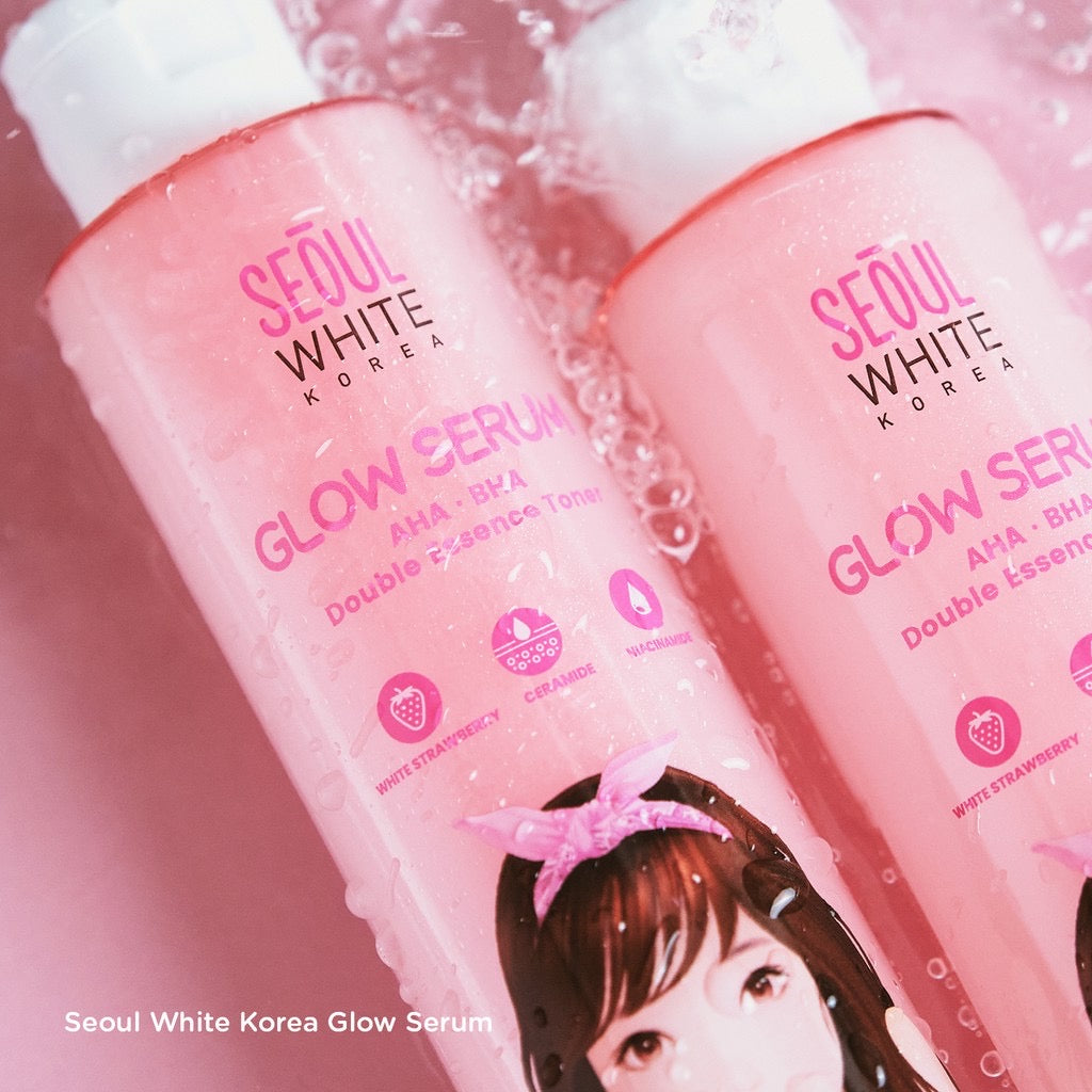 Seoul White Korea Glow Serum AHA BHA Double Essence Toner 150ml - La Belleza AU Skin & Wellness