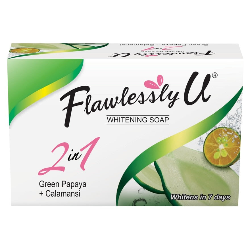 FLAWLESSLY U Green Papaya + Calamansi Face and Body Beauty Soap 125g - La Belleza AU Skin & Wellness