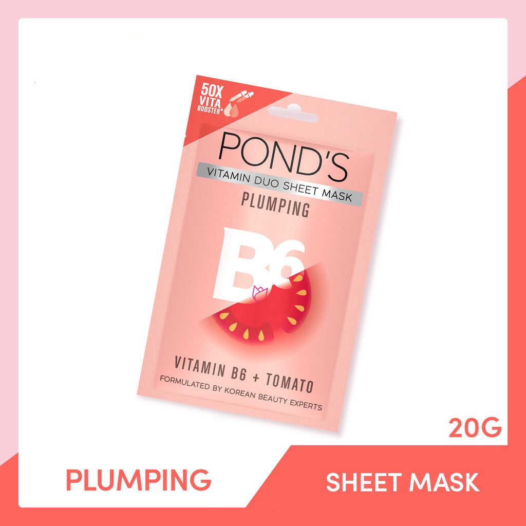 PONDS Vitamin Duo Sheet Mask 20g (Tomato, Pineapple, Avocado) - La Belleza AU Skin & Wellness