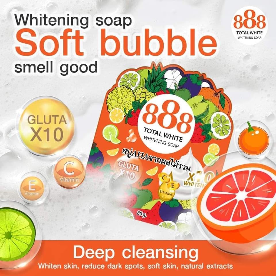 Total White Whitening Soap  Gluta x10  80g - La Belleza AU Skin & Wellness