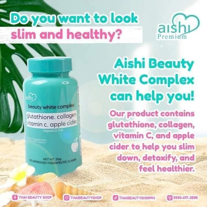 Aishi Beauty White Complex (Slimming + Whitening Apple Cider Tablets) 60caps - La Belleza AU Skin & Wellness