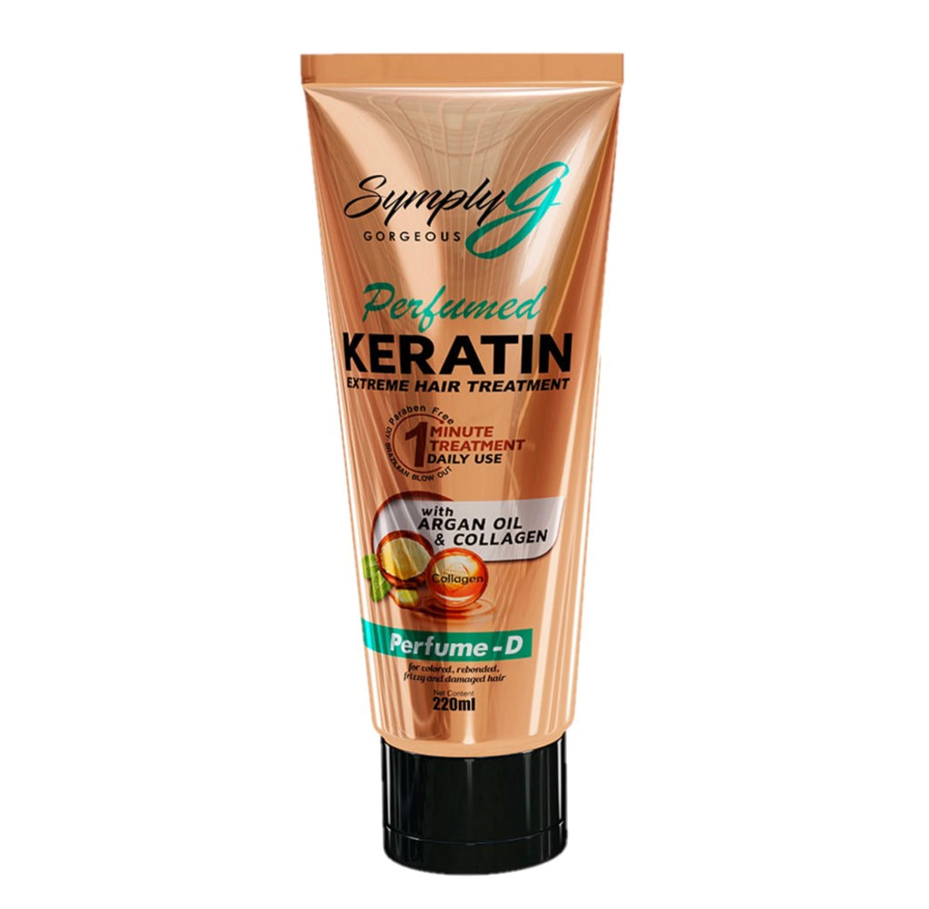 SYMPLY G Perfume D Keratin Extreme Hair Treatment With Argan Oil & Collagen 220ml - La Belleza AU Skin & Wellness