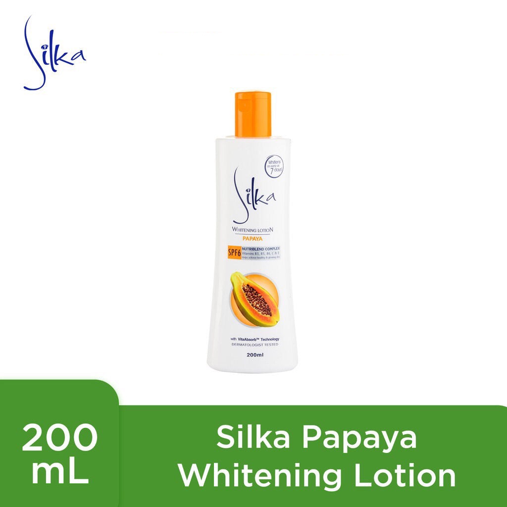 Silka Whitening Lotion Papaya 200ml - La Belleza AU Skin & Wellness