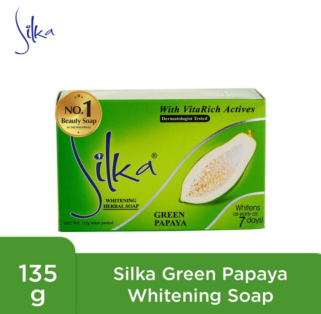 Silka Green Papaya Whitening Soap 135g - La Belleza AU Skin & Wellness