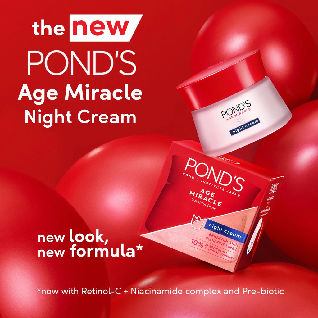 PONDS Age Miracle Anti Aging Night Cream with 10% Retinol C and Niacinamide 50g - La Belleza AU Skin & Wellness
