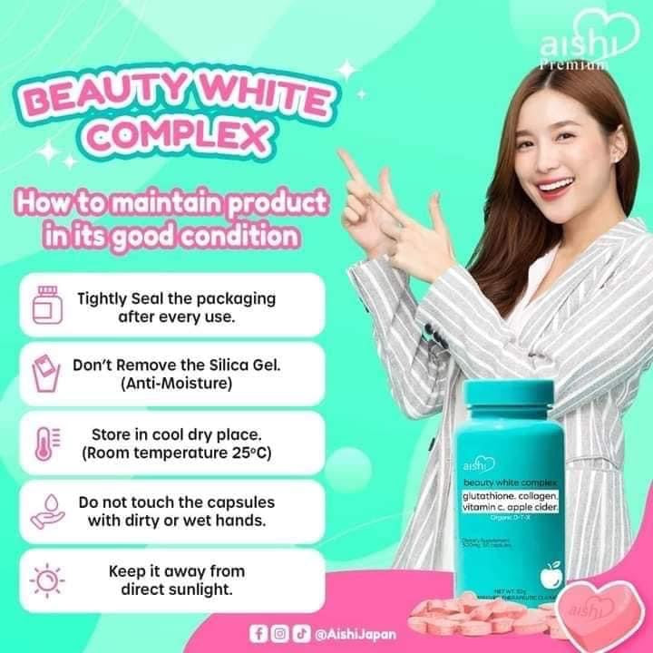 Aishi Beauty White Complex (Slimming + Whitening Apple Cider Tablets) 60caps - La Belleza AU Skin & Wellness