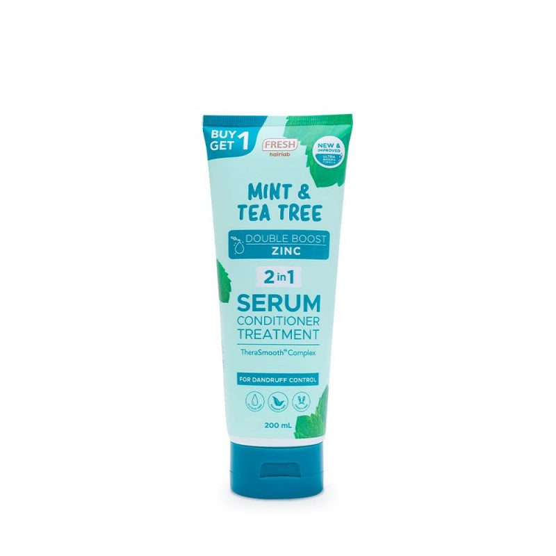 Fresh Hairlab Mint and Tea Tree Double Boost Zinc 2 in 1 Serum Conditioner Treatment 200ml - La Belleza AU Skin & Wellness