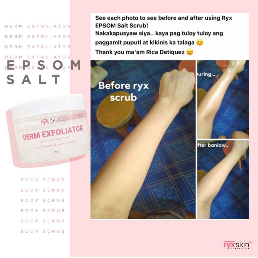 Derm Exfoliator Epsom Salt Scrub 250g (Exp 07/2023) - La Belleza AU Skin & Wellness