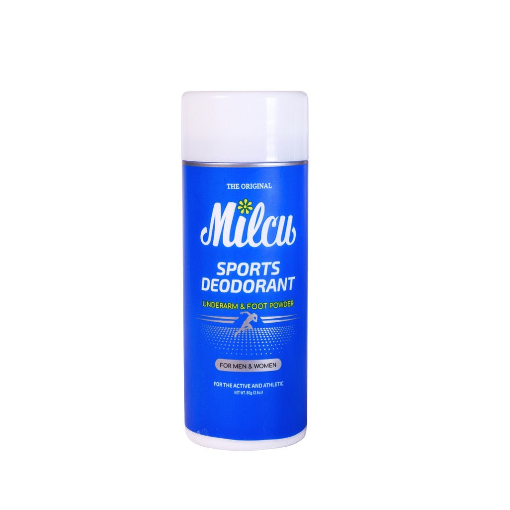 MILCU Sports Deodorant Underarm & Foot Powder 80g - La Belleza AU Skin & Wellness