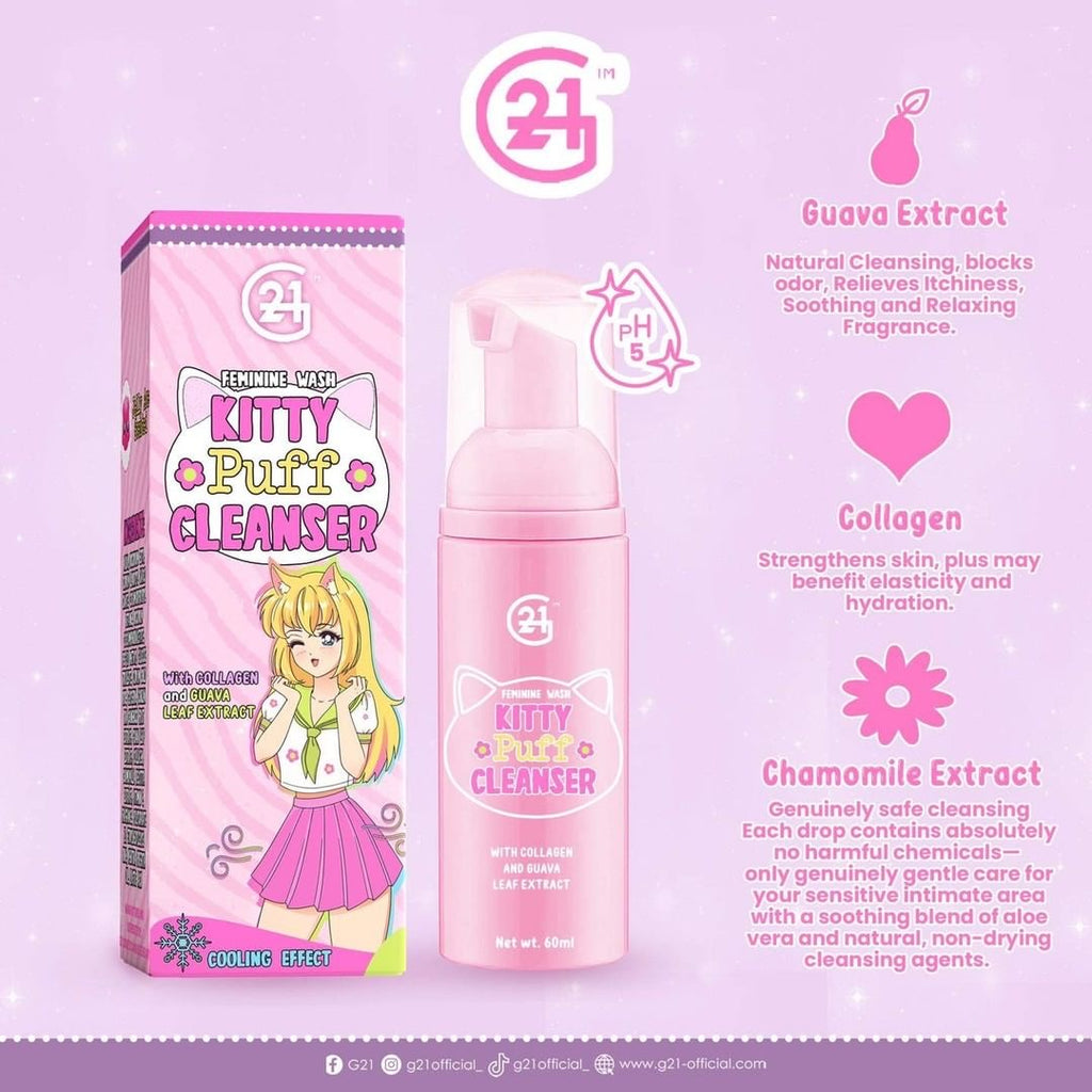 G21 Kitty Puff Feminine Cleanser 60ml - La Belleza AU Skin & Wellness