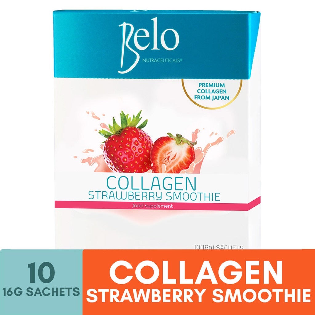 Belo Nutraceuticals Collagen Strawberry Smoothie (10 sachets) - La Belleza AU Skin & Wellness