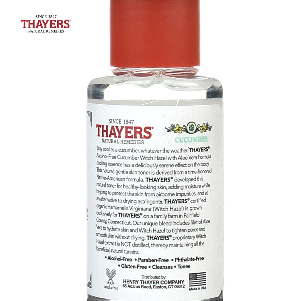 Thayers Witch Hazel Alcohol Free Toner Cucumber 89mL - La Belleza AU Skin & Wellness