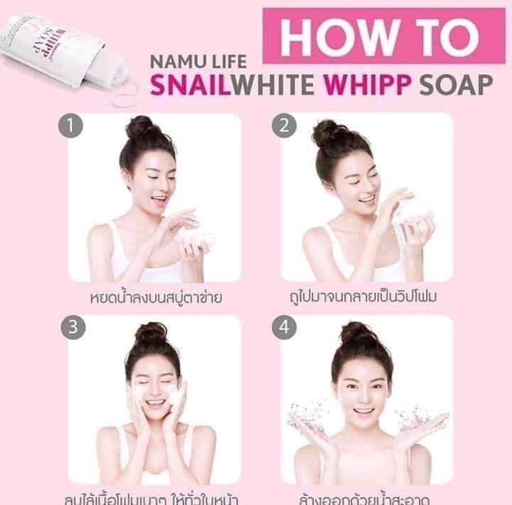 NAMU Snailwhite Whipp Soap 100g - La Belleza AU Skin & Wellness