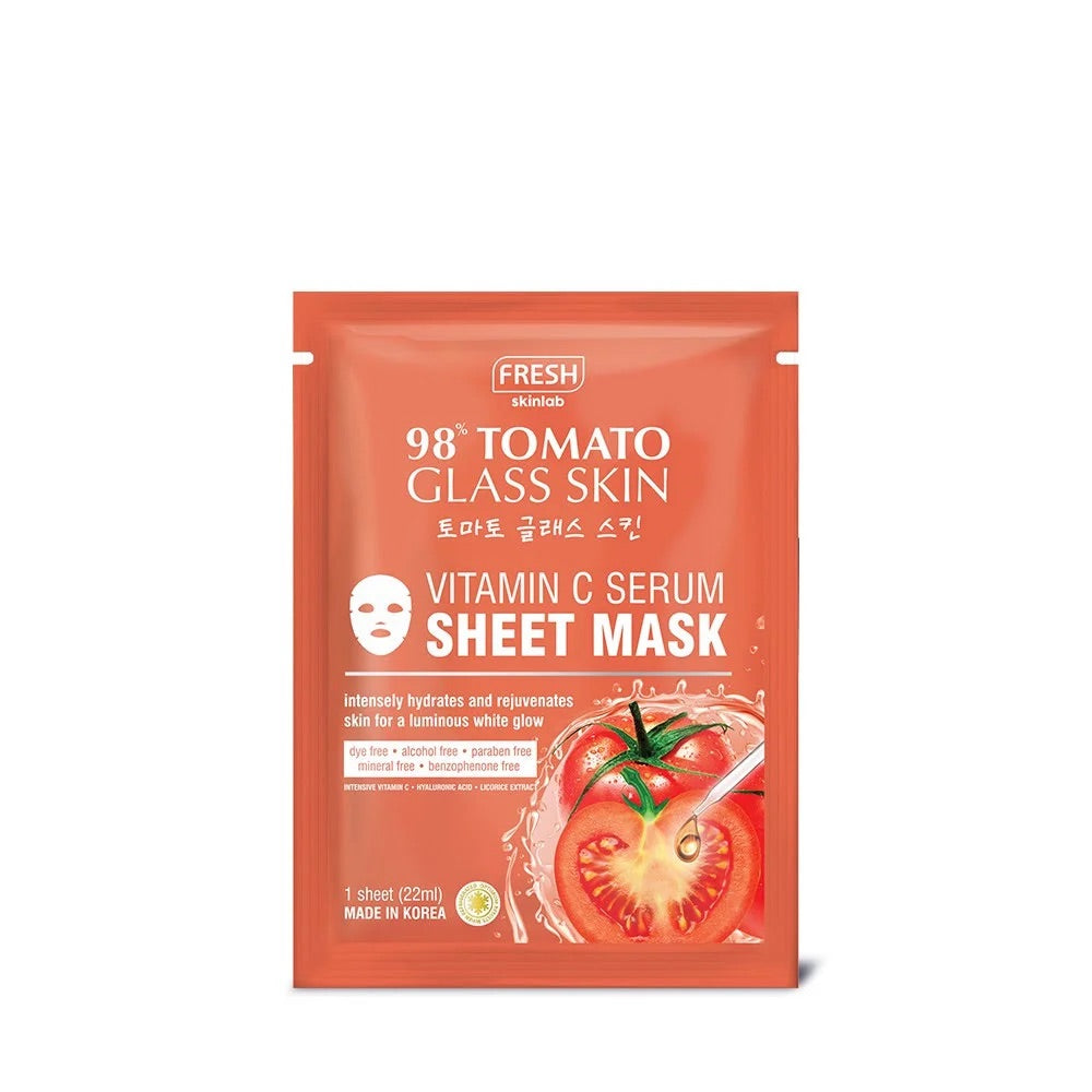 Fresh Skinlab Tomato Glass Skin Vitamin C Serum Sheet Mask (Exp 08/2023) - La Belleza AU Skin & Wellness