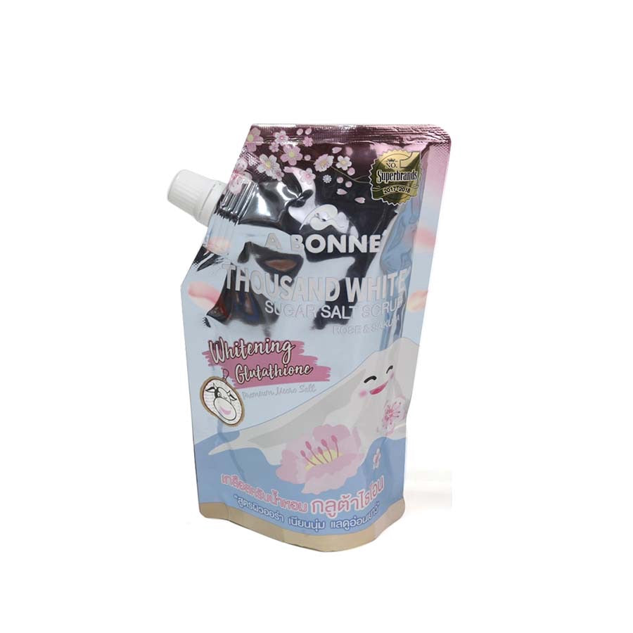 Thousand White Sugar Salt Scrub 350G - Rose & Sakura - La Belleza AU Skin & Wellness
