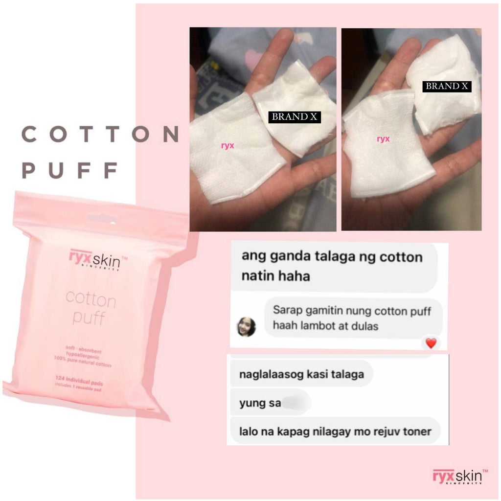 Cotton Puffs (124 pads + 1 reusable pad) - La Belleza AU Skin & Wellness