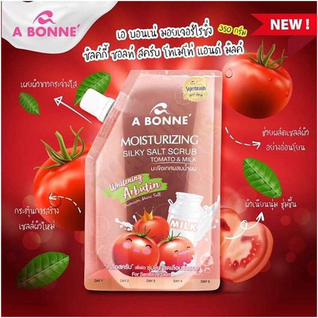 Moisturizing Silky Salt Scrub 350G - Tomato & Milk - La Belleza AU Skin & Wellness